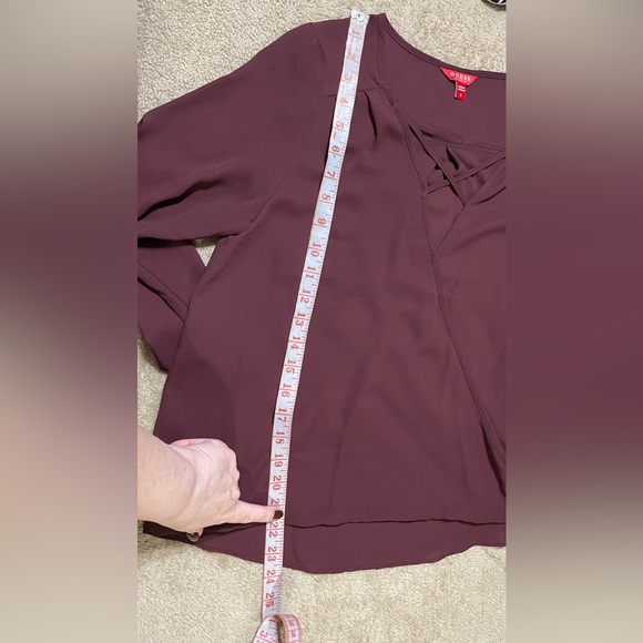 GUESS Burgundy Top Size S - Picture 7 of 8
